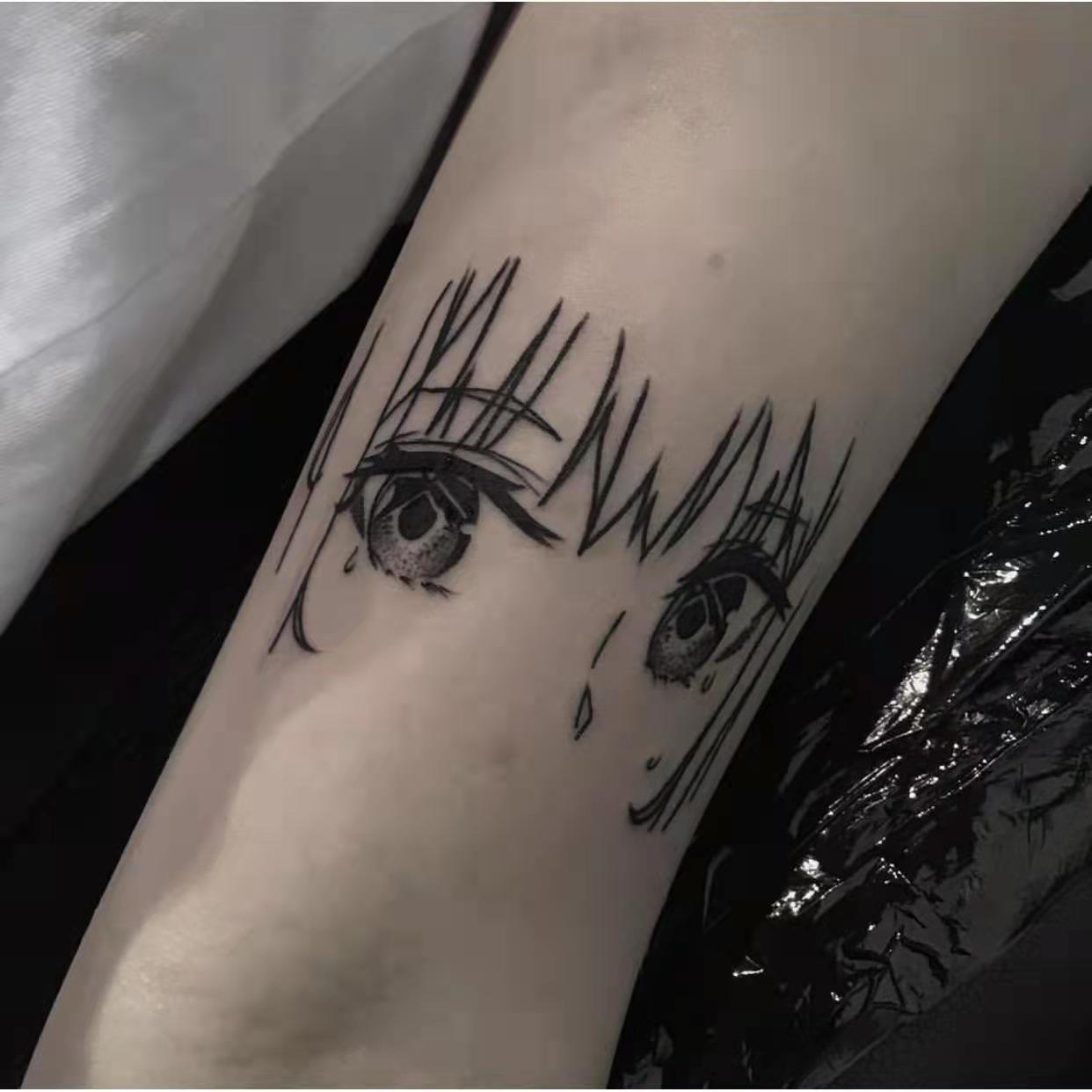 Picture of Diablo Tattoo Sticker Women's Waterproof Lasting European and American Violence Lori ins Cute Cartoon Flower Arm Non-Reflective Anti-Han