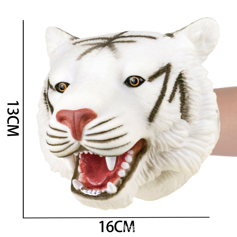 Picture of Dinosaur Hand Doll Gloves Soft Glue Tyrannosaurus Rex Triceratops Shark Simulation Animal Model Stall Shark Arm Toy Cross Border