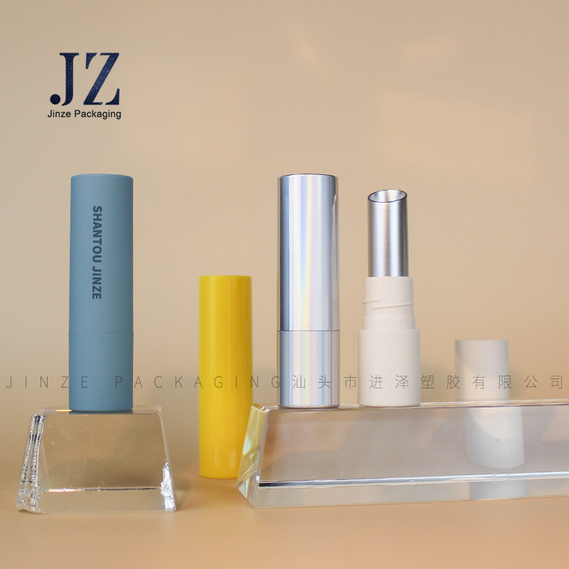New oblique 11.1mm screw buckle lipstick tube lipstick tube airtight hot irrigation straight irrigation packaging material