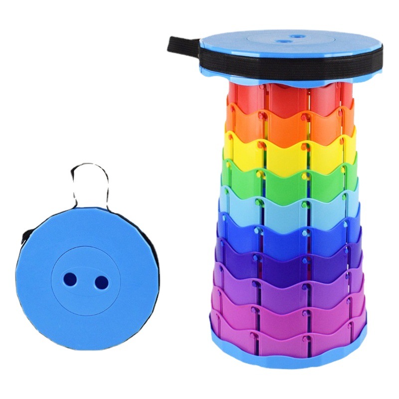Wholesale Outdoor Travel Telescopic Stool Home Courtyard Folding Seat Portable Telescopic Shoe Changing Stool Fishing Stool