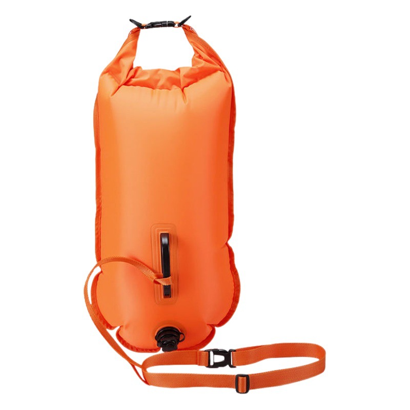 Outdoor Dual Airbag Inflatable Follower Buoy for Children, Anti-Drowning Life-Saving Floatation Device with Drawstring, Strong Buoyancy Swimming Bag for Adults