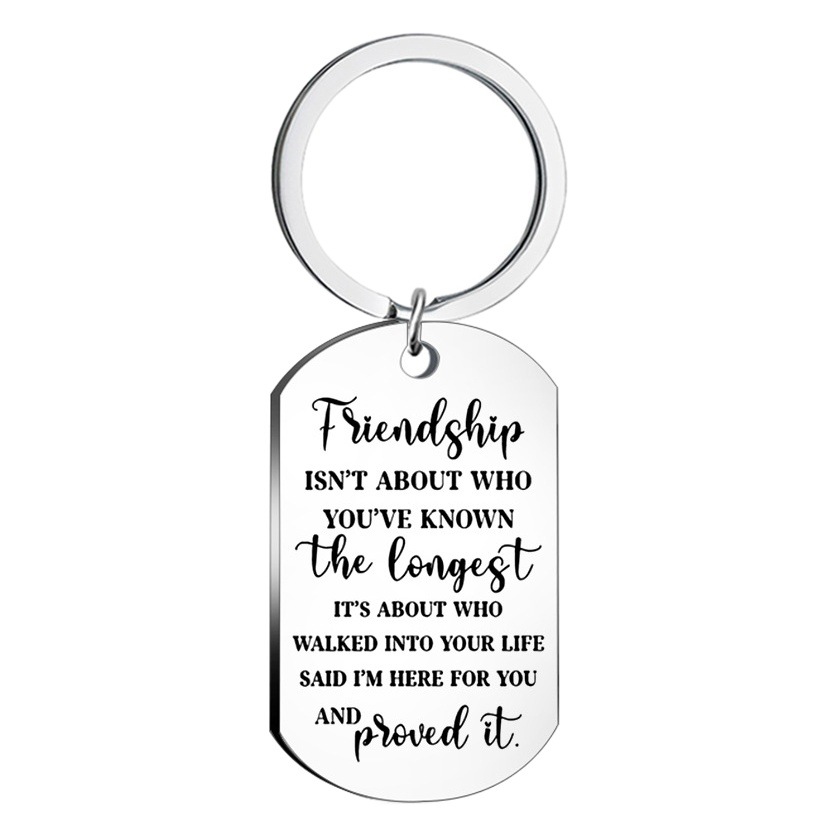 Amazon cross-border hot selling jewelry good friend friendship stainless steel keychain girlfriends necklace