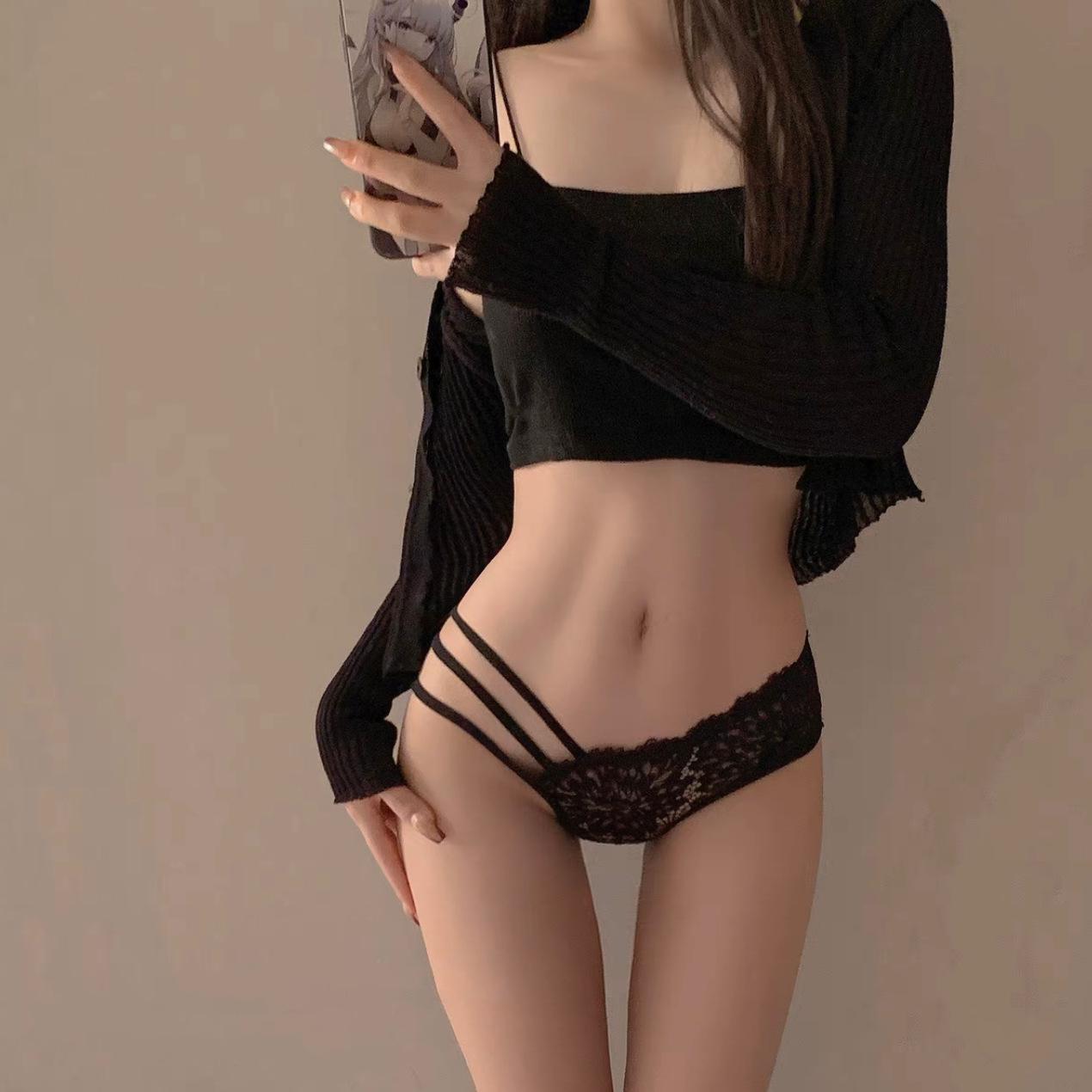 Japanese Style Hollow Lace Sexy Underwear Women's Emotional Temptation Mesh Girl's Underwear Low Waist Hip Briefs