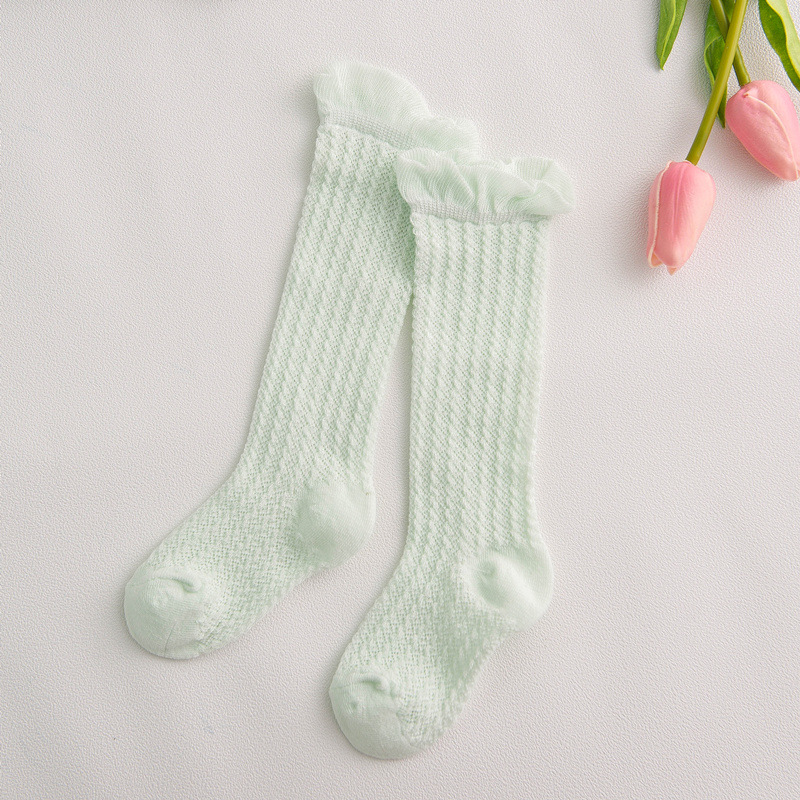Picture of Summer mesh breathable baby socks knee air conditioning mosquito socks 0-1-2-3 years old children high tube baby stockings
