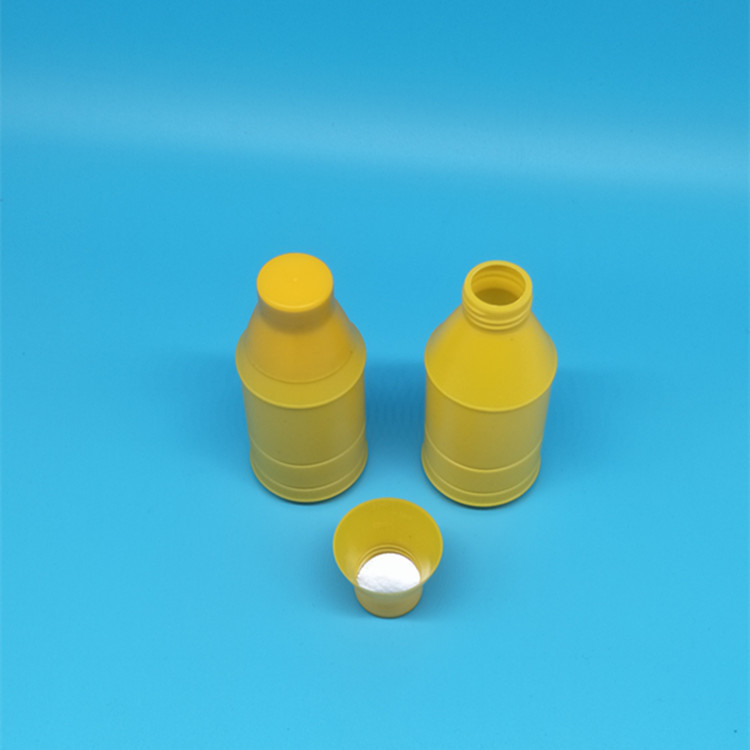 250ML straw hat lid with measuring cup agricultural medicine bottle agricultural packaging washing disinfectant plastic container blow molding manufacturer