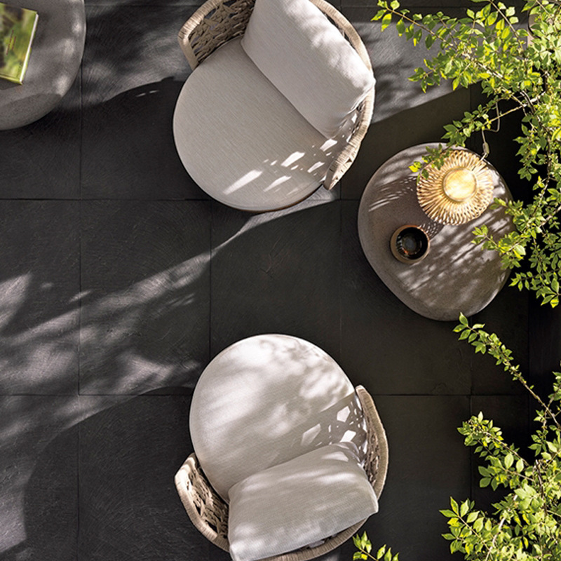 Outdoor Rattan Single Sofa Chair Balcony Leisure Open-Air Villa Sun Room Garden Villa Rattan Chair Sofa Furniture