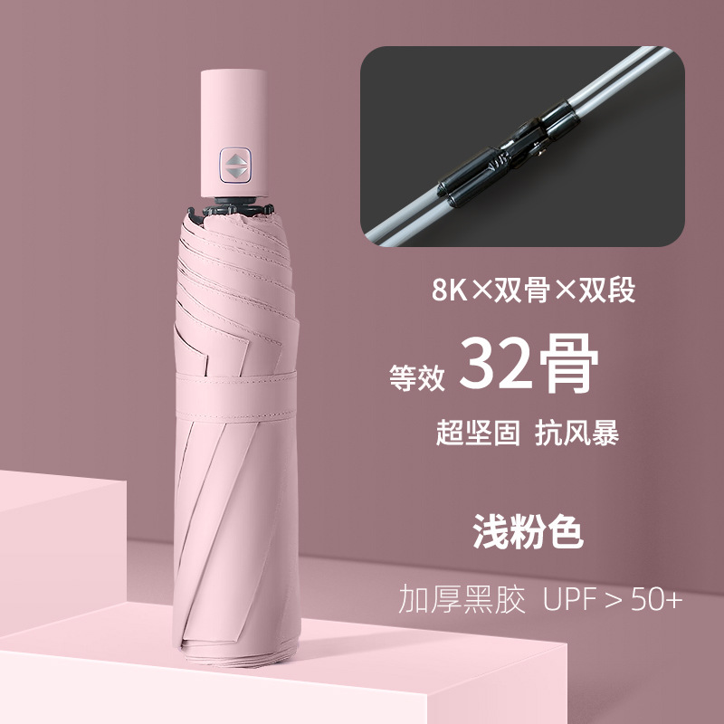 Picture of Umbrella Full-automatic Umbrella Men's Large Wholesale Advertising Umbrella Women's Sunlight and Rain Dual-use Sunscreen Anti-Purple