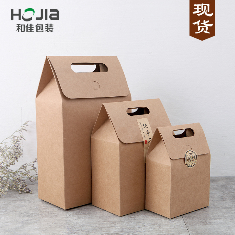 Spot Kraft paper box herbal belly button paste packaging box candy box dry tea gift box baking biscuits packaging box