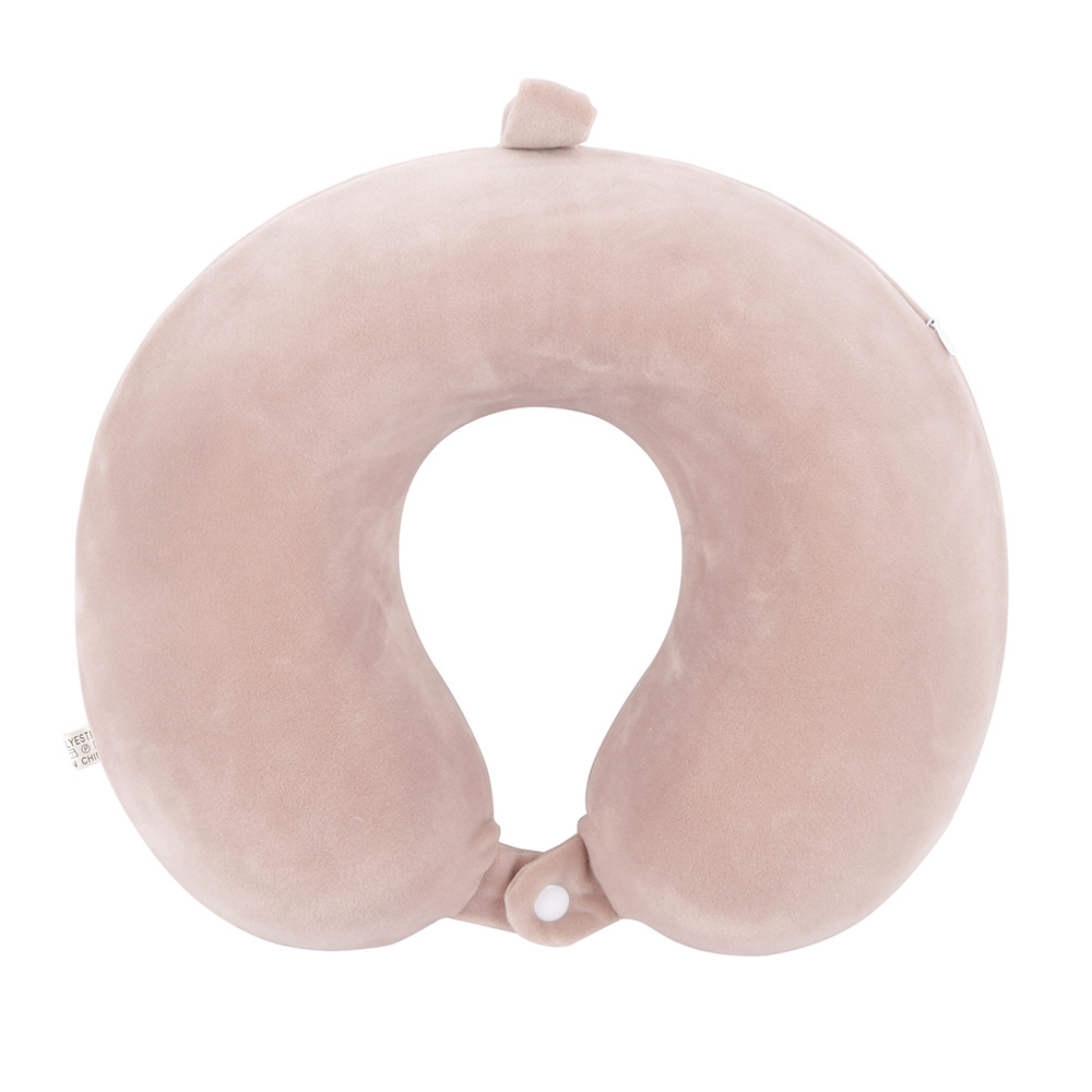Picture of Memory pillow U-shaped pillow travel neck pillow U-shaped neck pillow LOGO embroidery U-shaped monochrome solid color memory foam U-shaped pillow