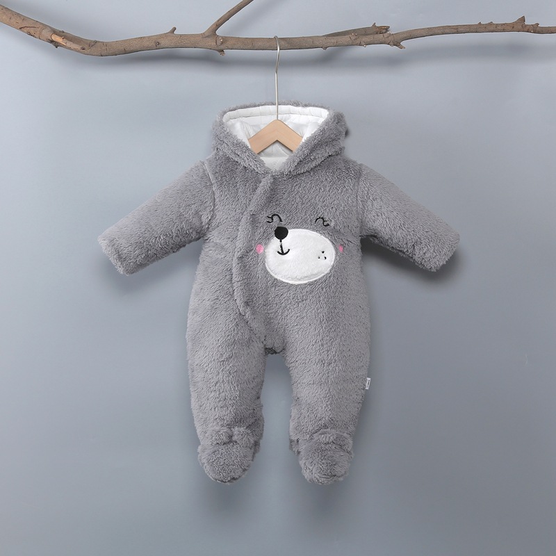 Picture of Baby's jumpsuit short-sleeved autumn and winter clothes winter thickened baby's climbing suit for boys and girls