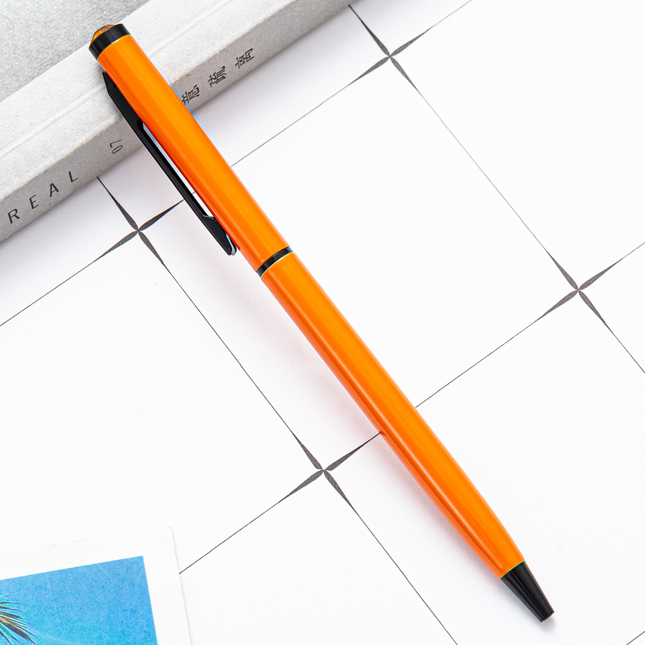 Picture of Metal pen flat head Gao Shi pen spot multicolored pen wholesale business advertising pen printing LOGO small Gao Shi ballpoint pen