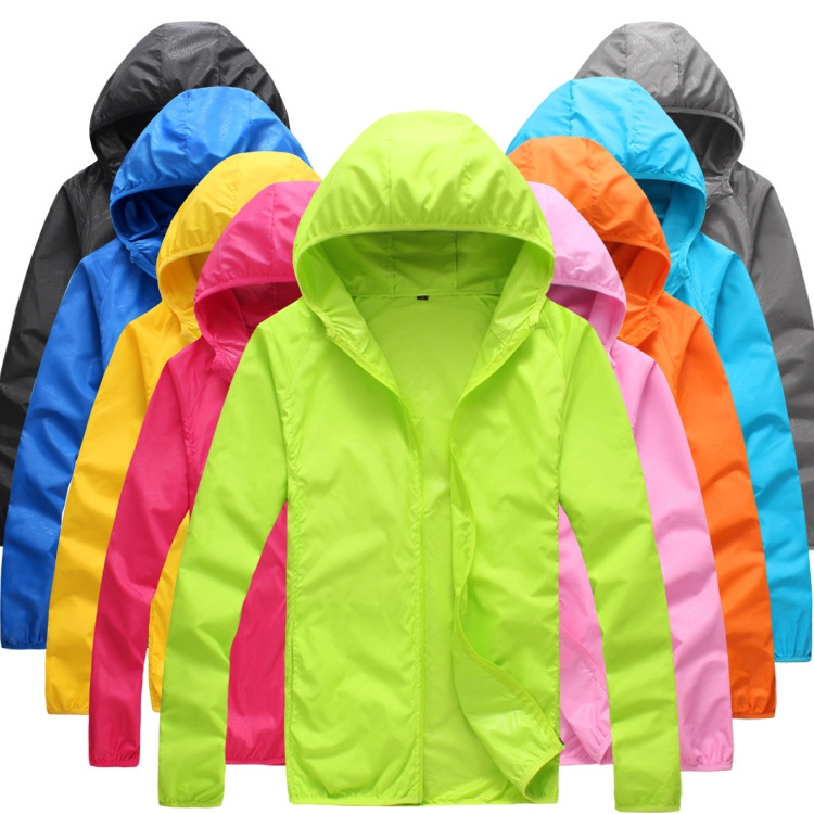 Picture of Factory wholesale outdoor skin windbreaker men's sunscreen clothing women's logo thin coat waterproof printing group building clothing