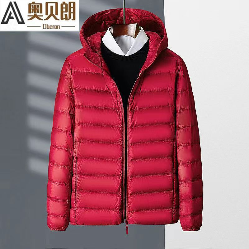 Picture of Brand Handled Light Down Cotton-padded Jacket Men's Short Casual Collar Middle-aged and Elderly Warm Cotton-padded Jacket Winter