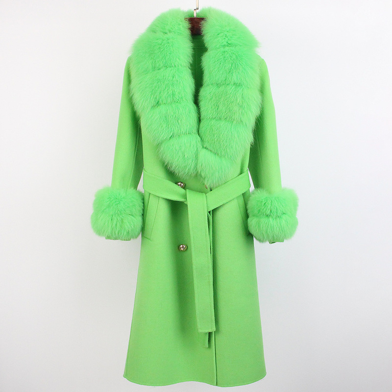 Picture of Cashmere Wool Coat Coat Autumn and Winter Coat Women's High-end Double-sided Wool Coat Women's Fox Wool Collar