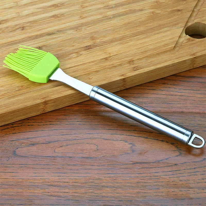 Picture of Stainless Steel Handle Silicone Sweep Brush High Temperature Resistant Barbecue Brush DIY Cake Tools Silicone Barbecue Oil Brush