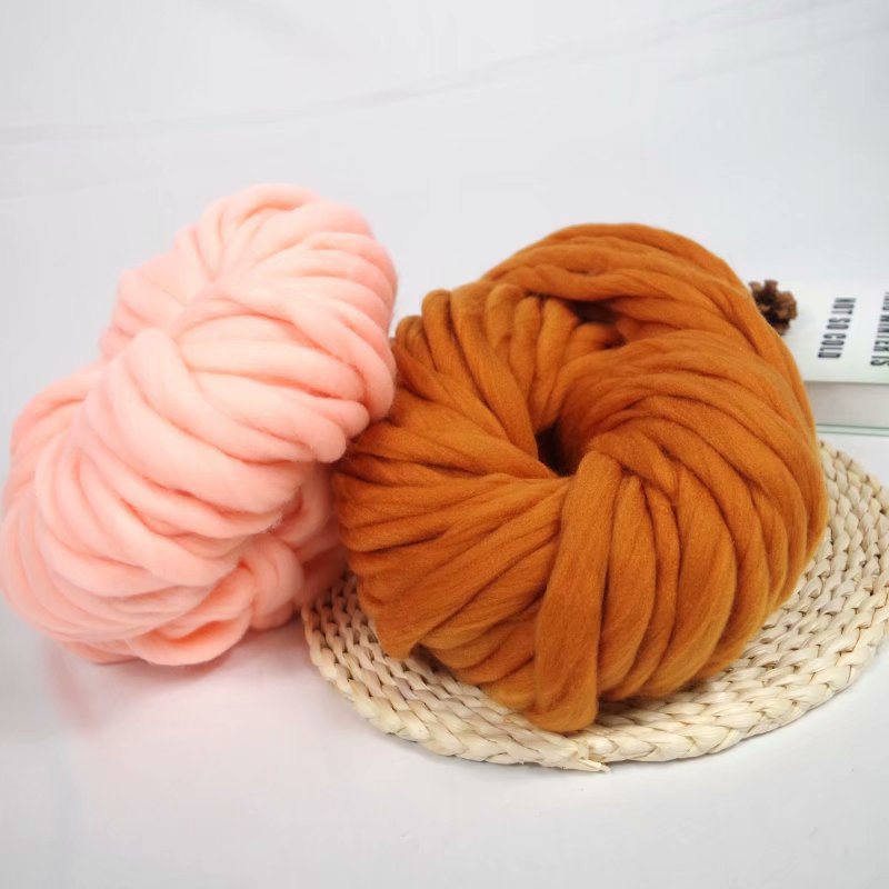 Picture of Acrylic Single-Strand Icelandic Hair, Seaweed Thread, Hand-Knitted Foot Pad, Blanket, Pet Nest, Thick Ice Strip Wool Ball