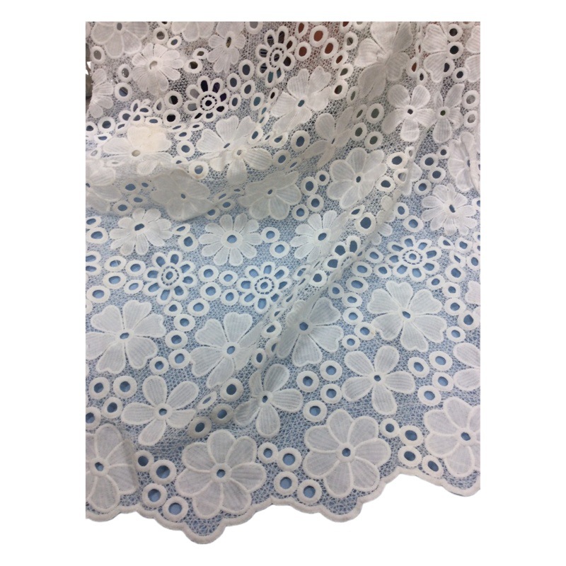 Hollow Water soluble milk silk embroidered fabric large hole thick clothing clothing luggage accessories handmade DIY lace fabric