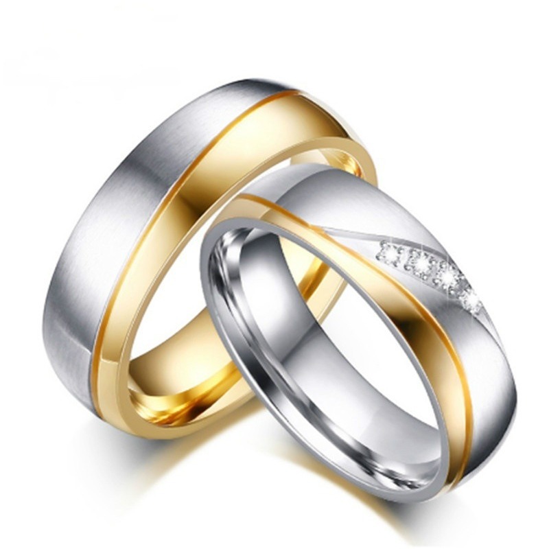 Couple's Fashion Joker Creative Zircon Ring Exquisite Alloy Ring Creative Ring Foreign Trade Jewelry Accessories