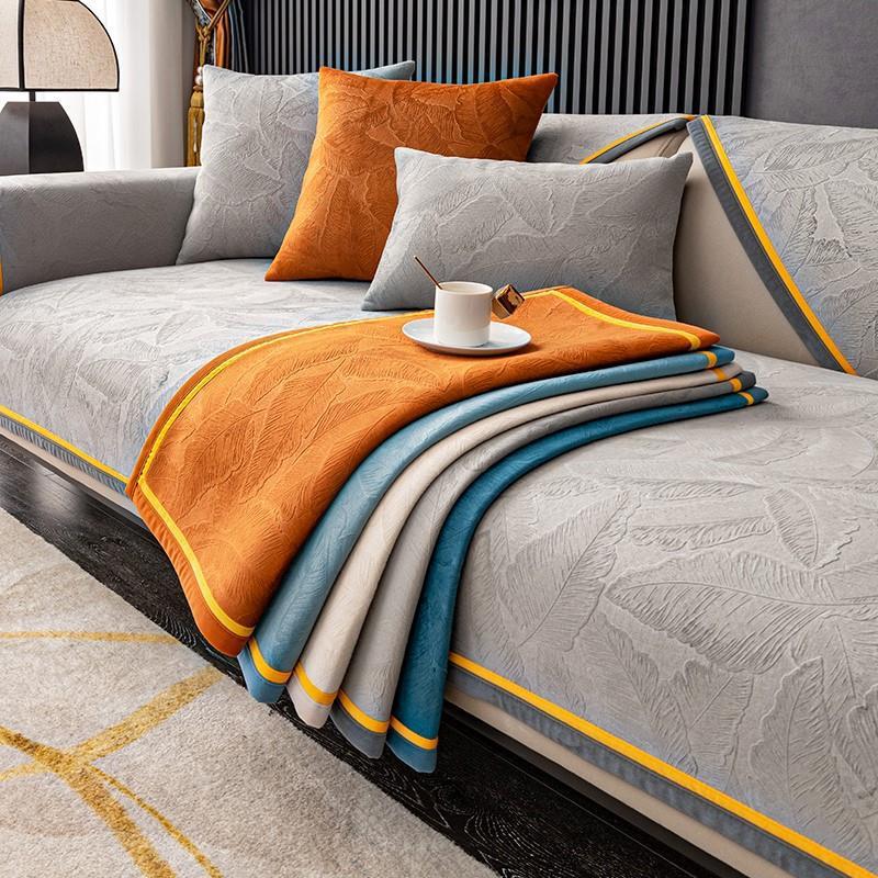 Nordic style non-slip sofa cushion cover light luxury all-season universal sofa cover Dutch velvet simple cushion wholesale