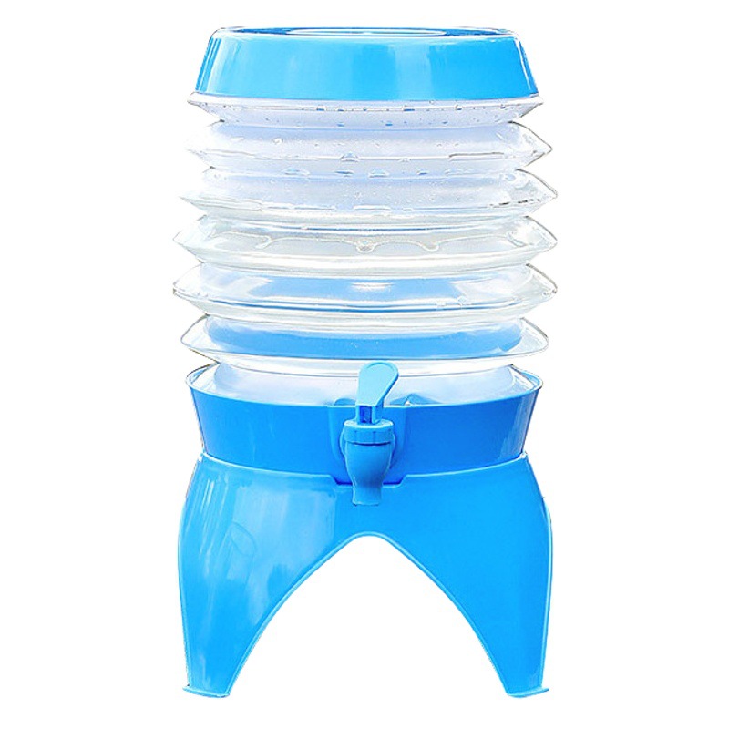 Outdoor Foldableing Water Kettle Camping Style Multi-Functional Satchel Water Storage Camping Style Water Bag Barbecue Transparent Telescopic Bucket