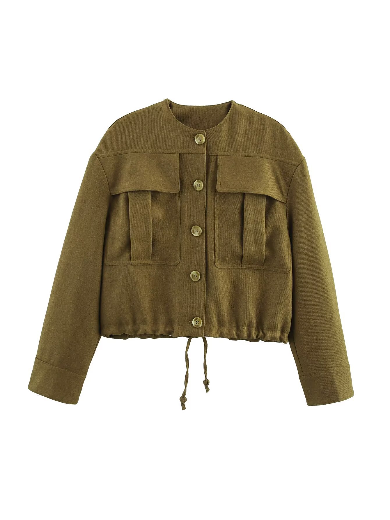 Za Cross-Border European and American Style 2025 New Women's Blended Bomber Jacket + Blended Casual Pleated Pants