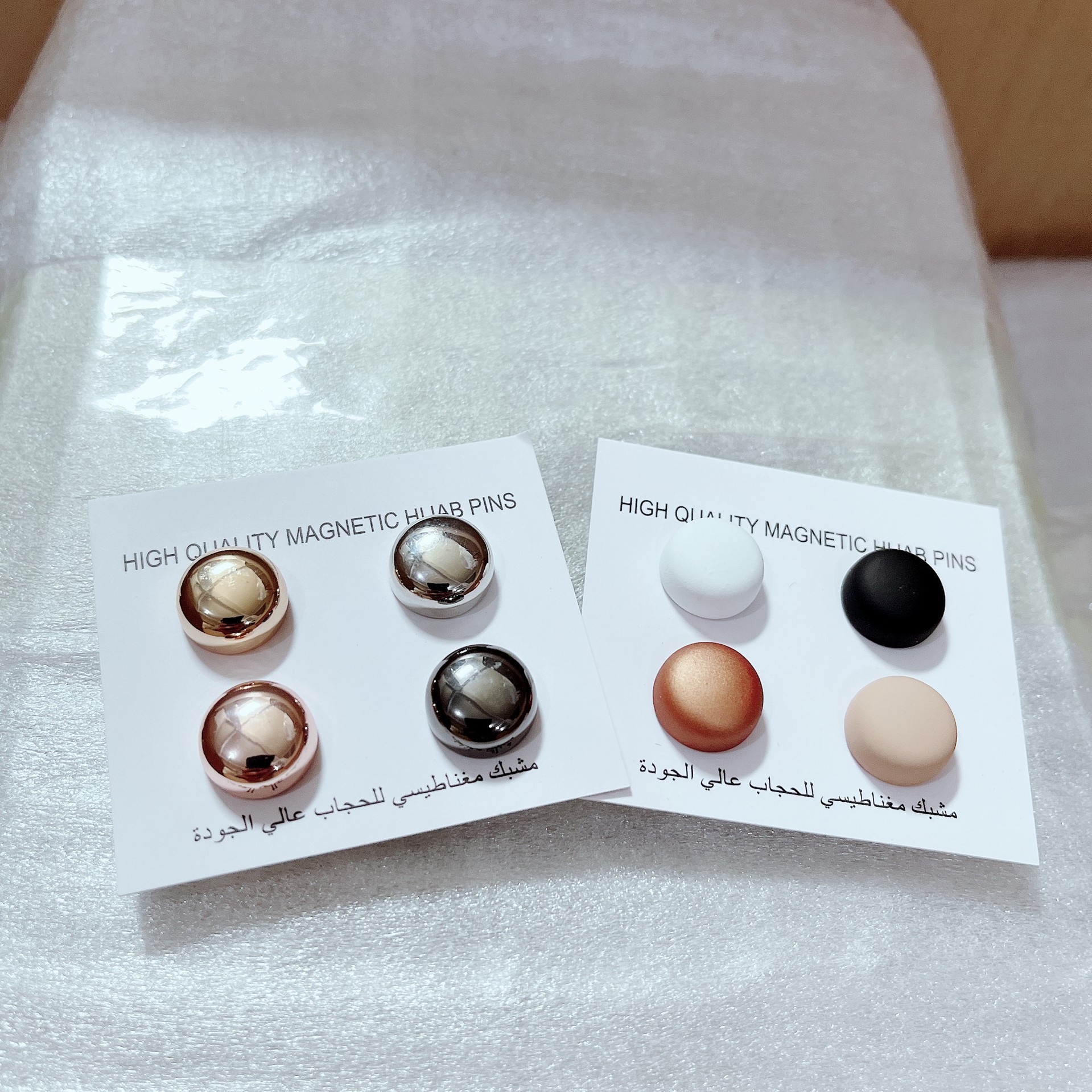 Picture of Cross-Border Scarf Clip Magnetic Buckle Brooch Scarf Clip Magnet Buckle Scarf Clip Magnetic Design Metal Buckle Square Scarf