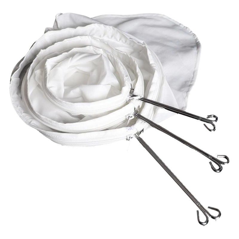 Hong Kong Style Milk Tea Filter Bag Coffee Milk Tea Shop Tools Commercial Tea Making Bag with Zipper Filter Steel Ring