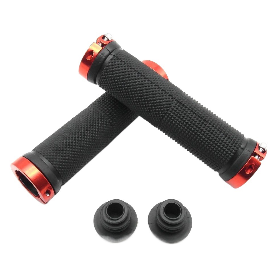 Bicycle Handlebar Cover Mountain Bike Handlebar Dead Fly Aluminum Alloy Locking Rubber Handlebar Anti-Slip Handlebar Cover Cycling Equipment