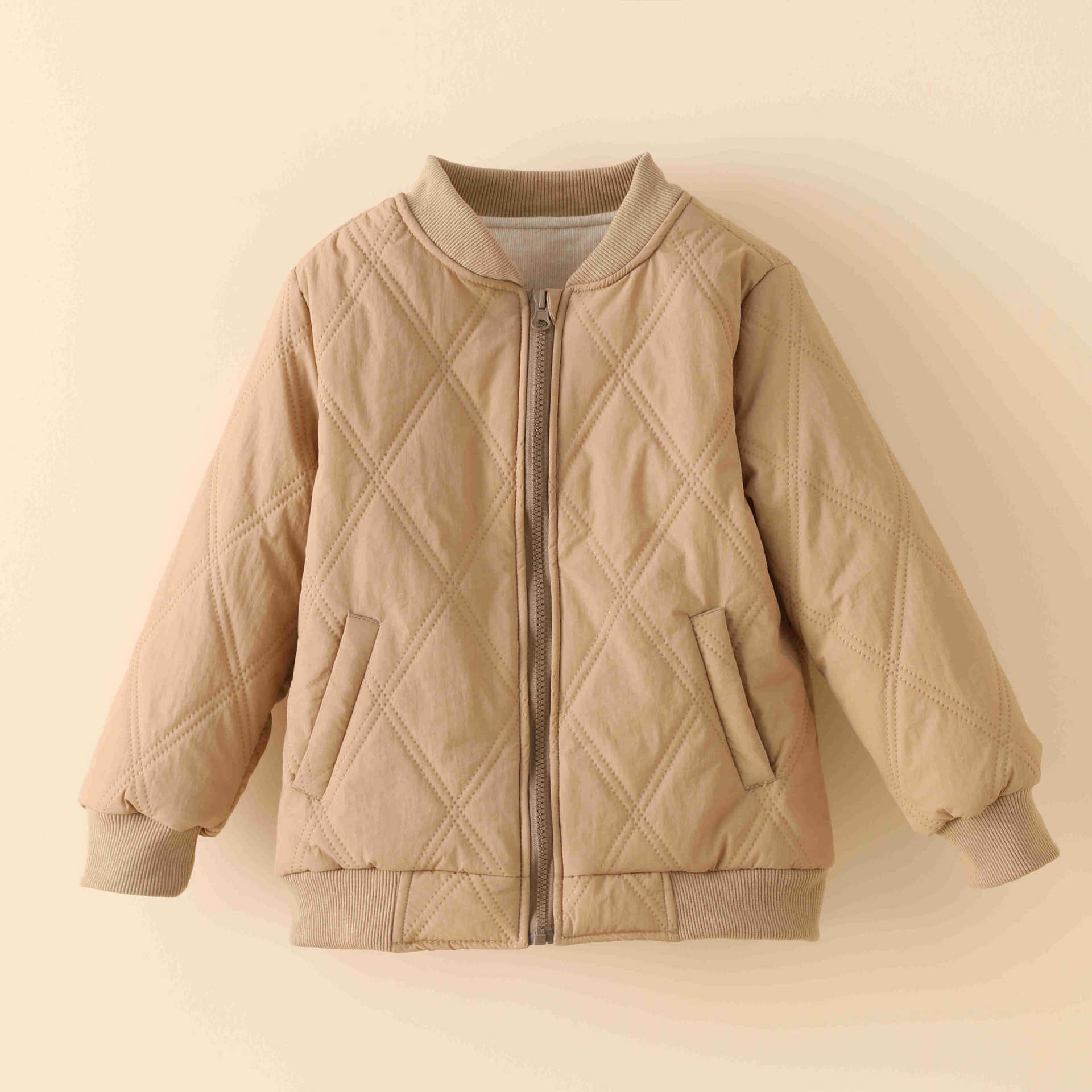 Picture of Children's Cotton-padded Coat Thickened School Uniform Artifact Boys' Cotton-padded Coat Three-layer Girls' Wool Outer Wear Top Winter Silk Cotton-padded Coat