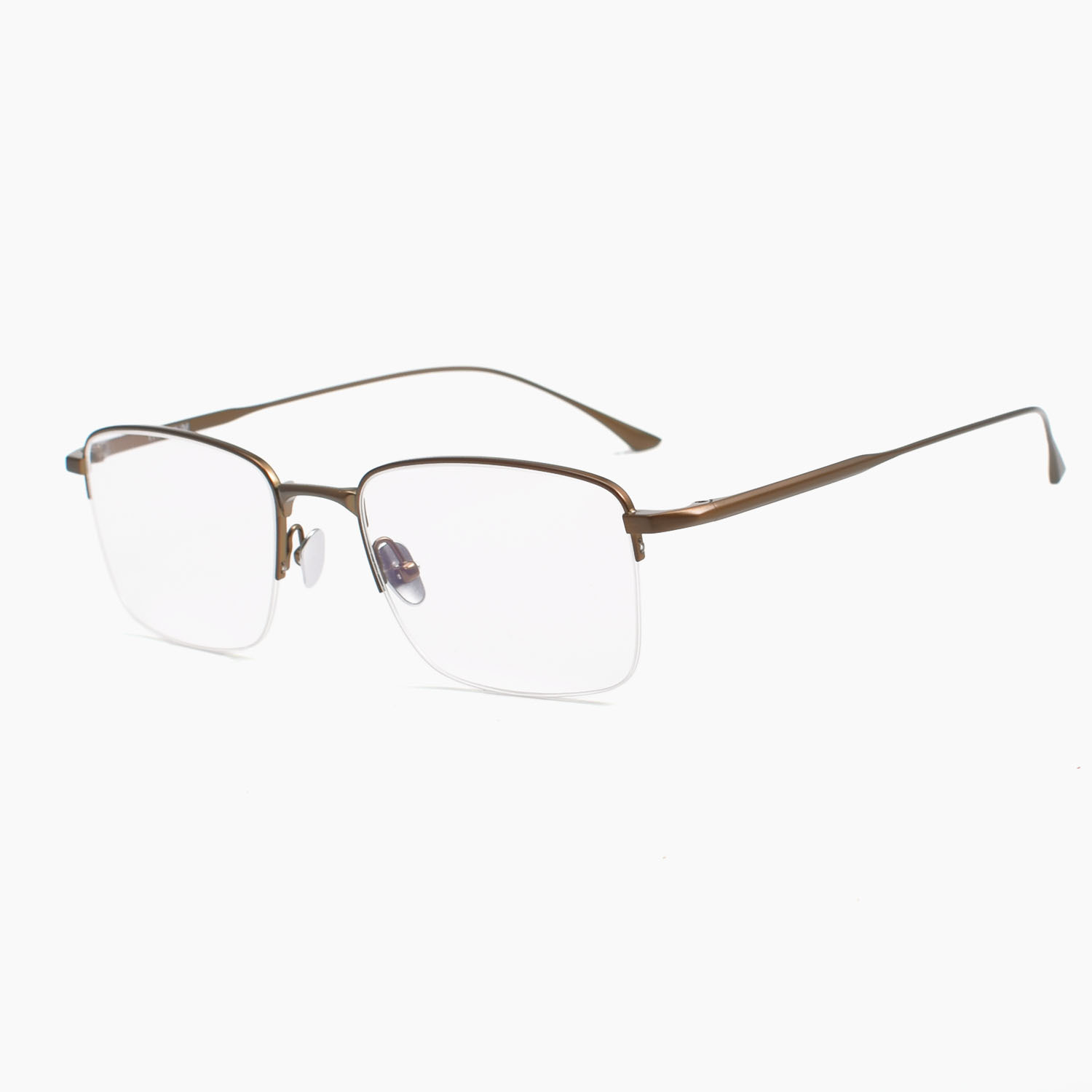 Picture of Gao Qilan same style MIES pure titanium square frame gold silk glasses frame Shenzhen wholesale business casual half frame glasses frame