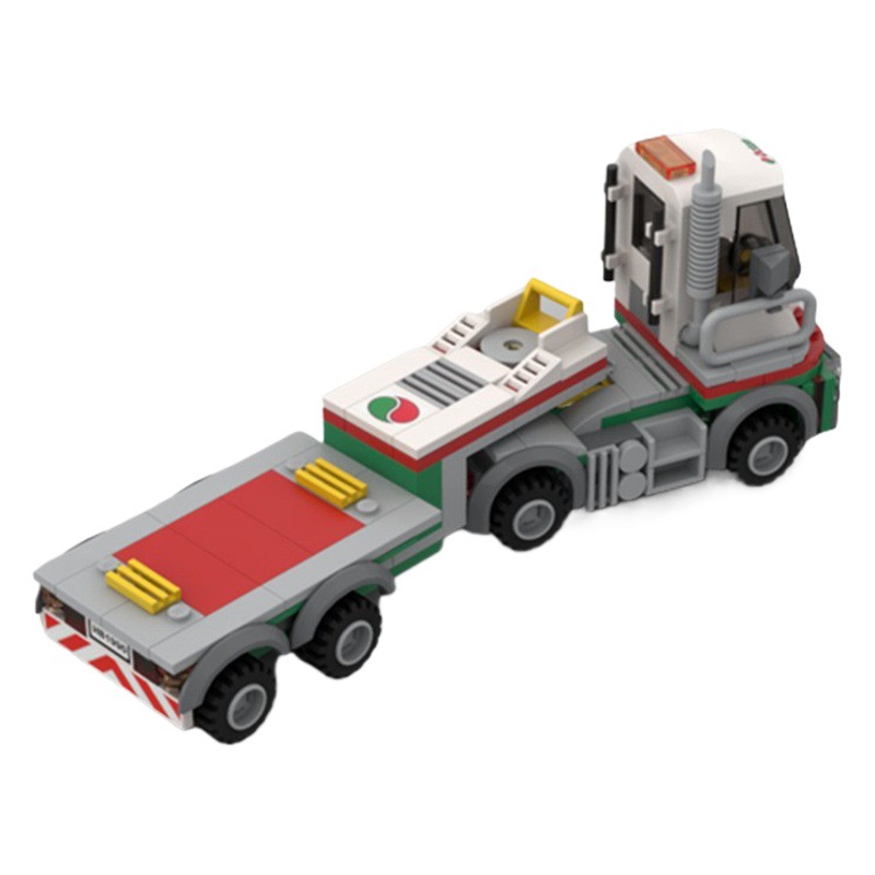 MOC-141164 compatible with Lego oaktan dock tractor Port train yard trailer truck building blocks toys