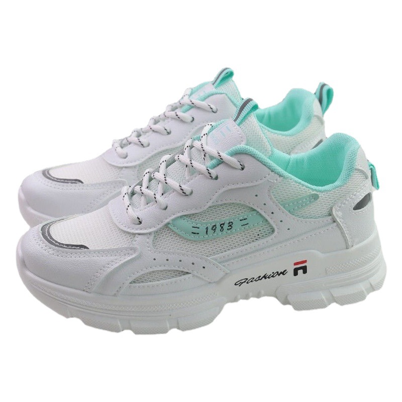 Daddy shoes for women ins fashionable all-matching spring and summer new mesh sneaker flat lightweight hollow breathable mesh shoes for women