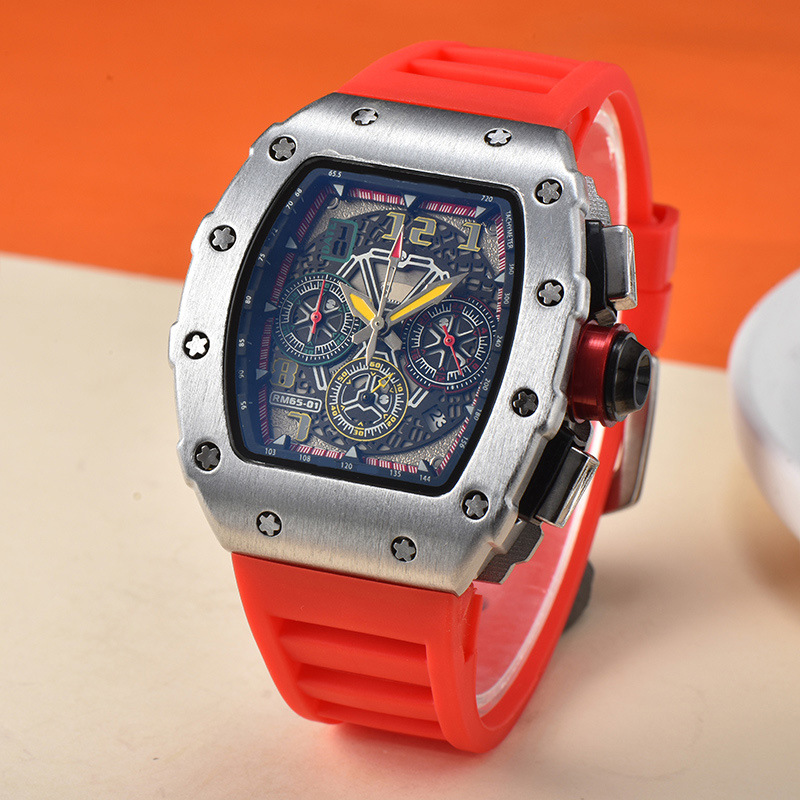 Picture of 2025 New Foreign Trade Men's Quartz Watch Multi-Functional Six-Pin Barrel-Shaped Fashion Hollow Business Watch Wholesale