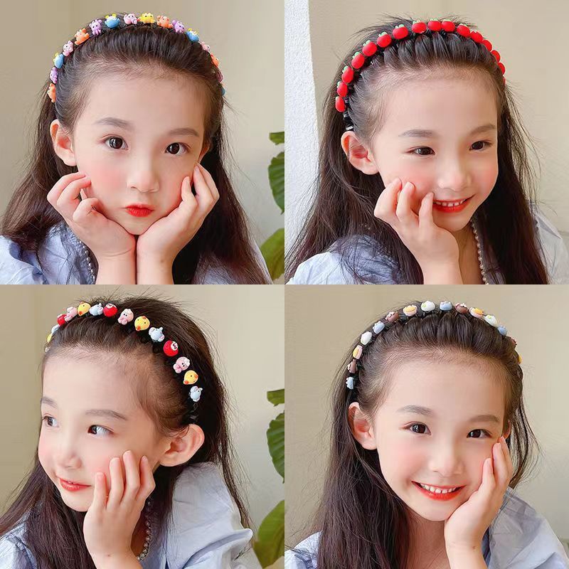 Children's hair band broken hair finishing artifact hair band girl cute hair pressing headband hair accessories little girl non-slip headdress