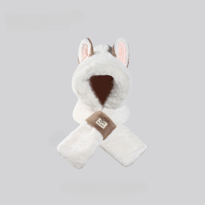 Picture of Winter New Fire Fox Plush Hat Scarf Women's Gloves One Three-piece Set Student Cold-proof Warm Thickened