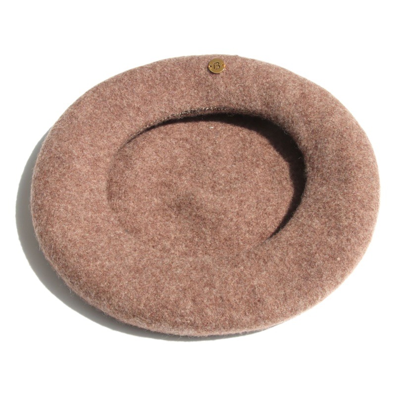 Autumn and winter new children's metal buckle wool beret fashion Joker personality painter hat Korean hat wholesale