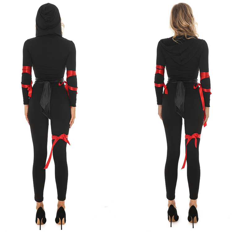Picture of Halloween Ninja Play export Japanese women's black hooded Amazon AliExpress one-piece delivery