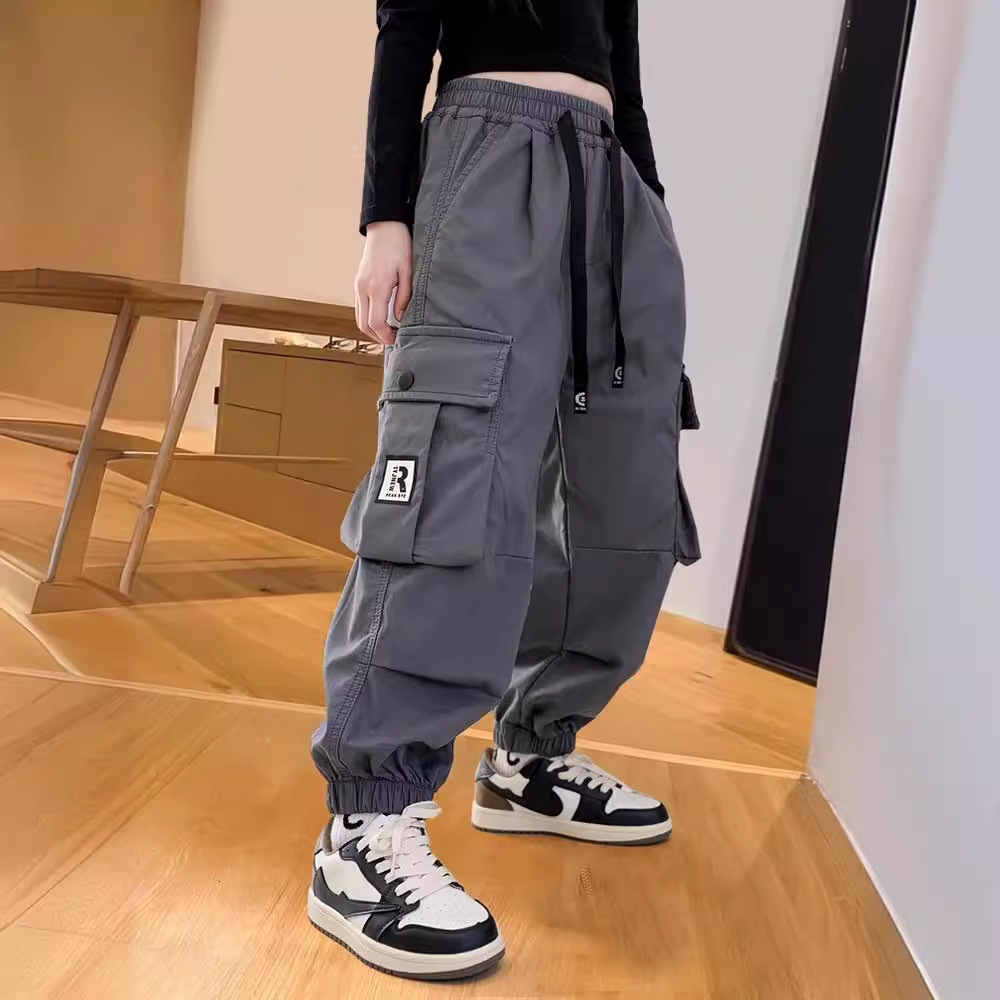 Picture of Girls' Cage Pants Spring and Autumn 2024 Children's Pants Children's Design Sense Autumn Pants Street Dance Casual Pants