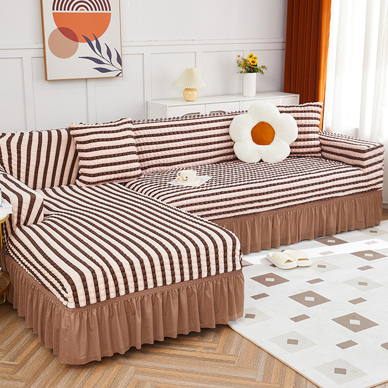 Picture of Thickened stretch seersucker lace sofa cover cover for imperial concubine single double combination sofa cover all-inclusive non-slip