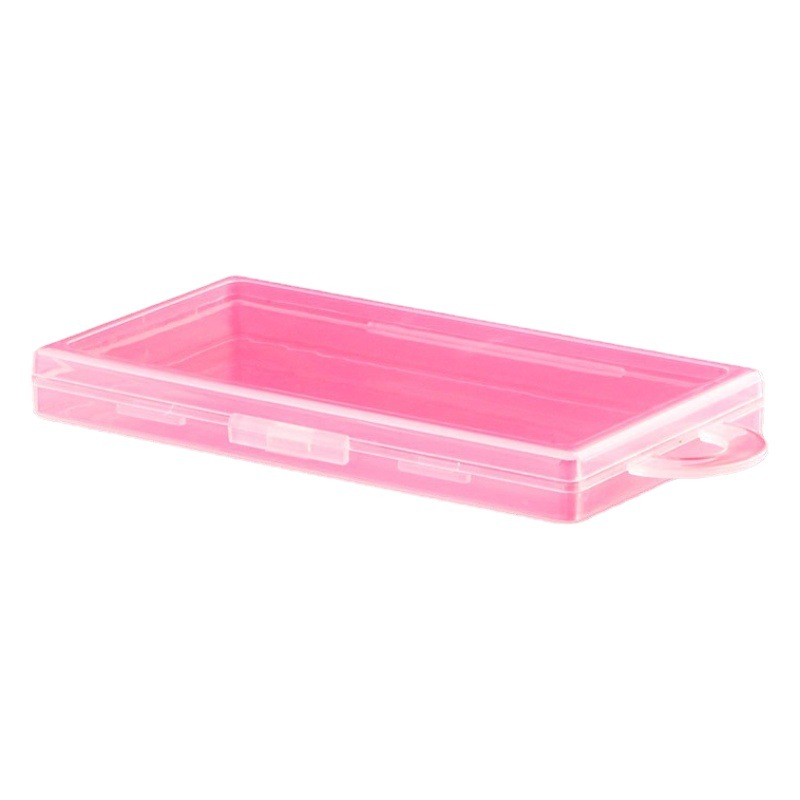 Factory supply rectangular transparent PP plastic box with hook eyelash packaging box parts small product storage box