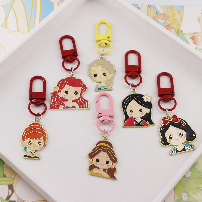 Picture of Princess Escape series Hua Mulan Elsa keychain Snow White AirPods bag key ring pendant