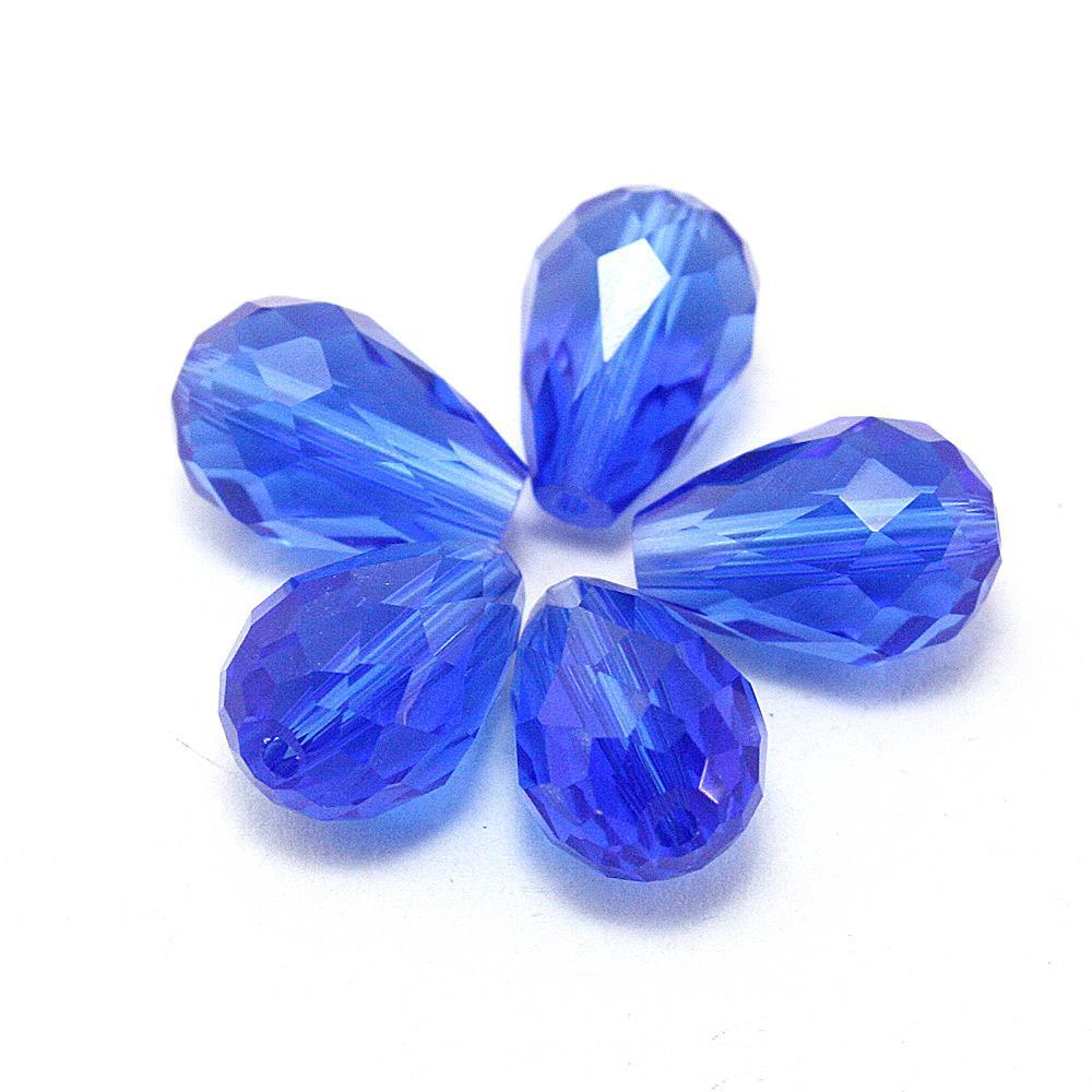 Picture of Drop-shaped glass crystal beads DIY handmade beaded bracelet earrings making materials cross-border a generation of hair