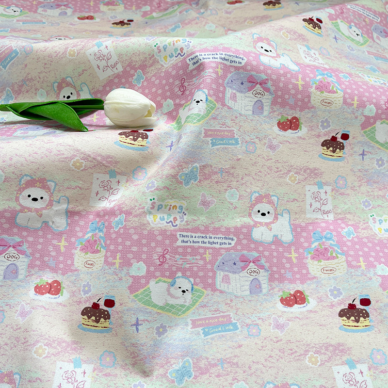 Cotton Ba'an canvas spring outing West Highlands bag jacket pet cushion outing bag vest handmade DIY fabric