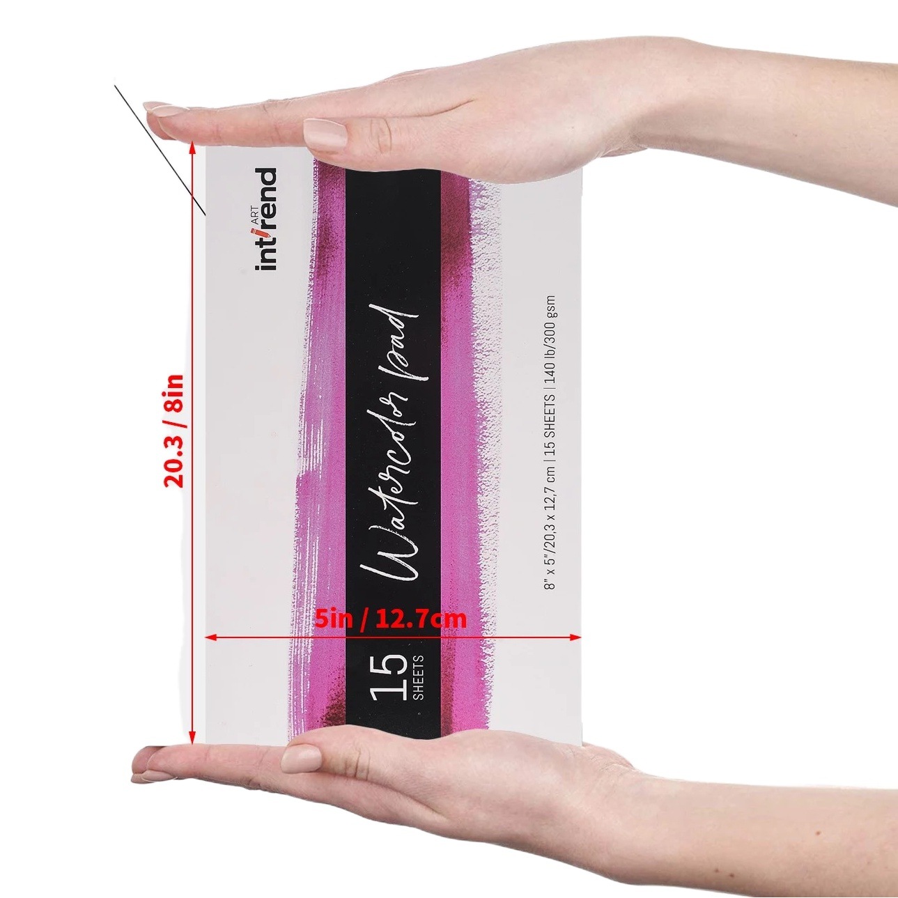 15 pages 21 * 12.5cm 300G wood pulp watercolor painting book beginners watercolor painting book rough grain