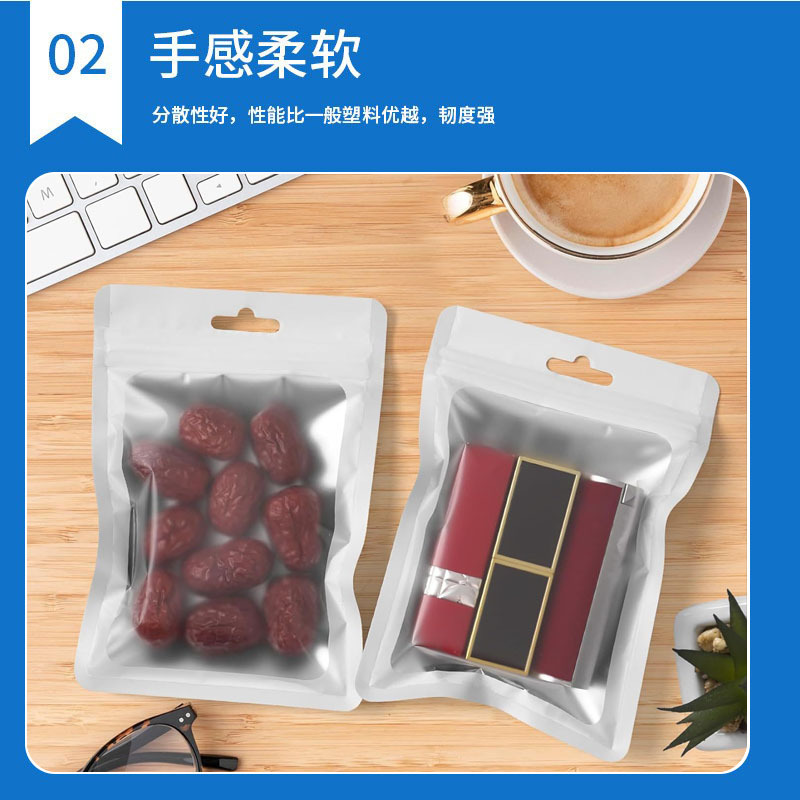 Picture of Transparent Sealed Film Bag Packaging Bag Aluminum Foil Bag Zipper Bag Food Self-Sealed Storage Bag Customized