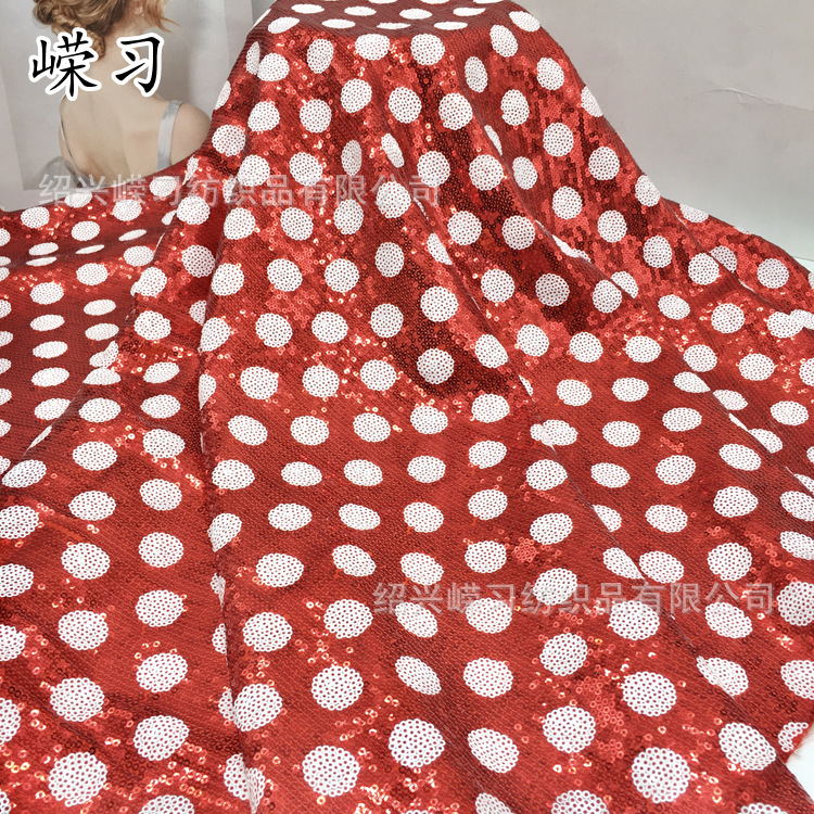 3mm Straight Satin Fabric with Circles and Vertical Strips, Sequin Fabric for Cushions, Headbands, Toys, Crafts, Sequin Embroidery Fabric