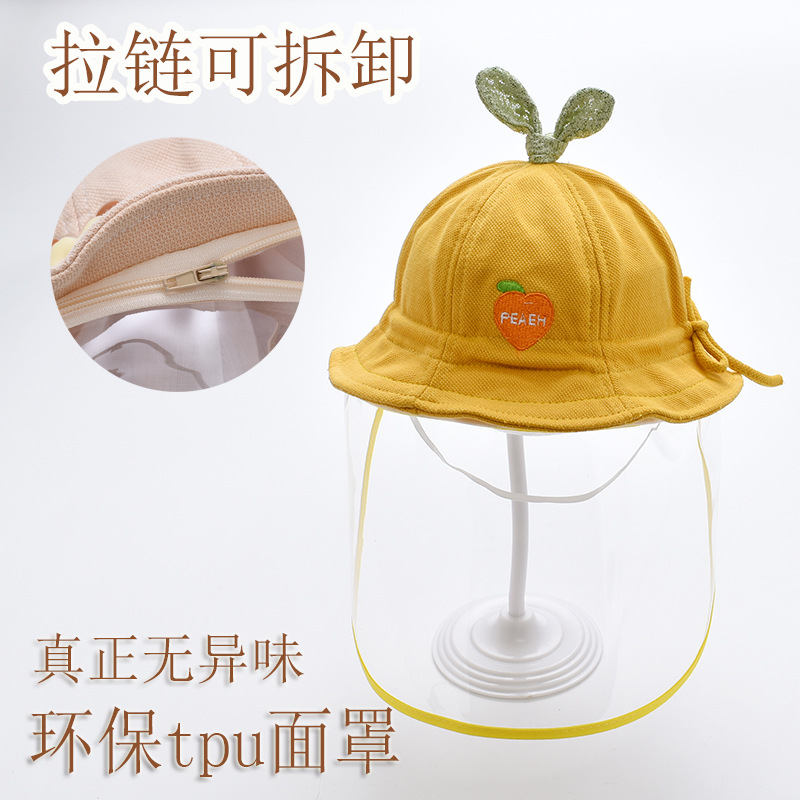 Picture of Newborn Baby Protective Face Cover Going Out Baby Anti-Droplet Hat Summer Sun Protection Hat Spring and Autumn