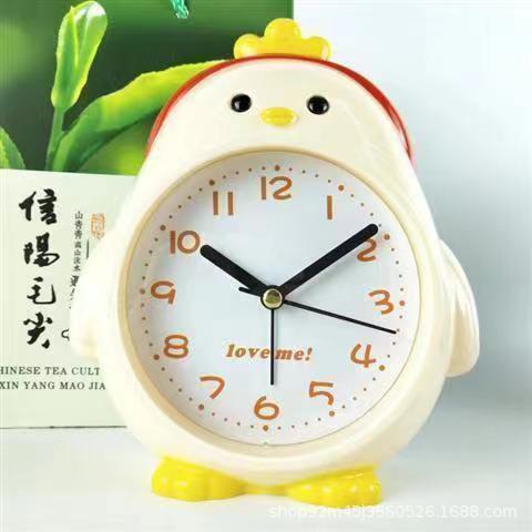 Picture of Alarm Clock Cartoon Chicken Owl Gift Hanging Clock Clear Clock Big Word Cute Bedside Children Students