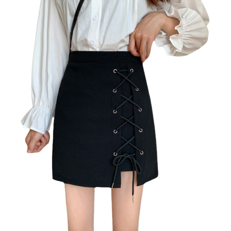 Picture of New Summer High Waist Irregular Skirt Skirt Women's All-match Slim-fit Anti-glare A- line Hip Wrap Trendy Skirt