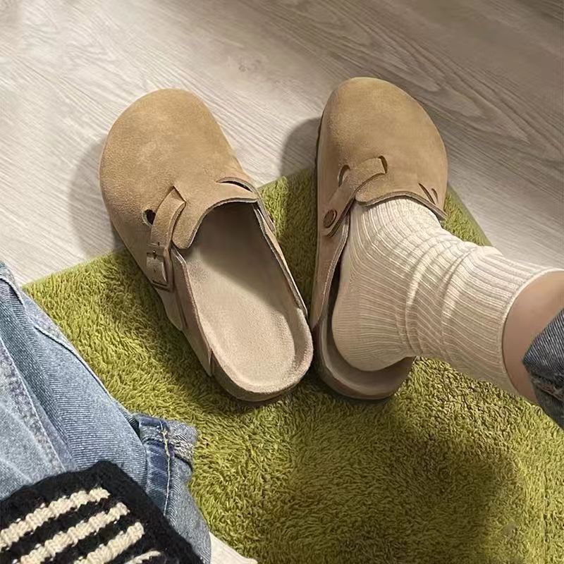 Birkenstock Shoes Women's Half Slippers Women's Outer Wear 2024 New Spring Thick Sole All-inclusive Birkenstock Women's Shoes with Socks